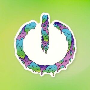 Melting‎ Power Symbol Sticker